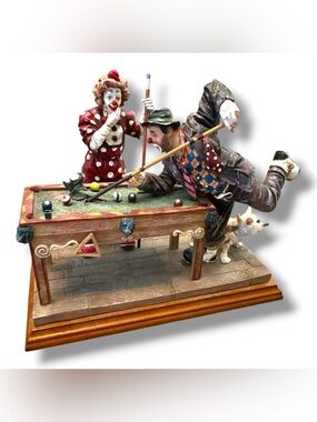 Vanmark Clowning America “Pool Sharks” 1999 Chuck Oberstein Figurine 1/1700